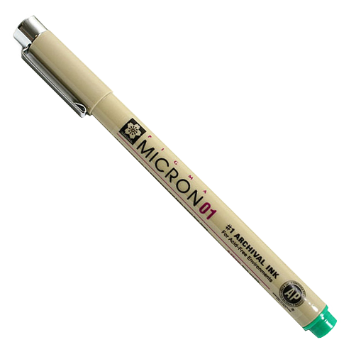 Tehnički flomaster SAKURA Pigma Micron® GREEN – razne veličine