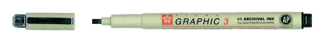 Tehnički flomaster SAKURA Pigma Graphic® Black - 3.0 mm