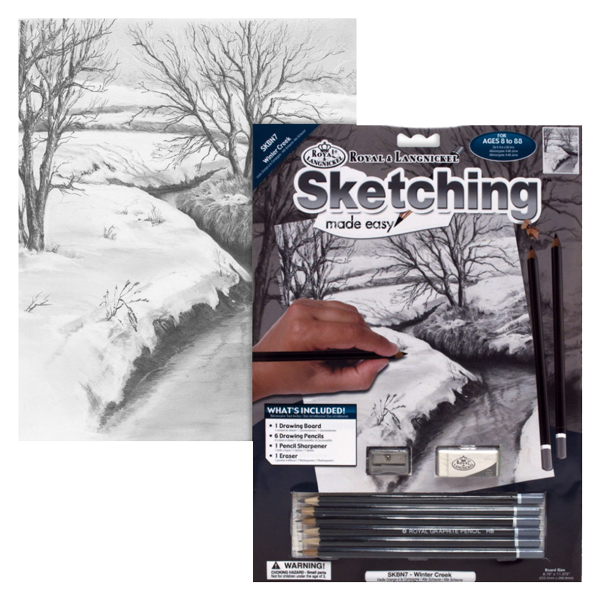 Royal & Langnickel set za skiciranje s motivom - Zimski potok