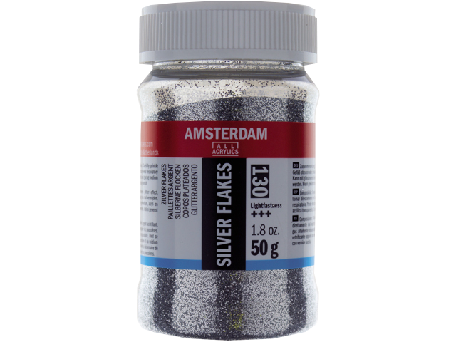 Amsterdam srebrni gliter – 50 g