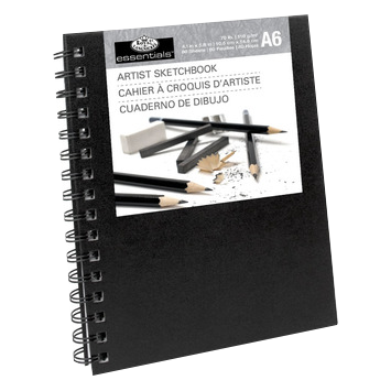 Royal & Langnickel Black Sketchbook – A6, 80 listova