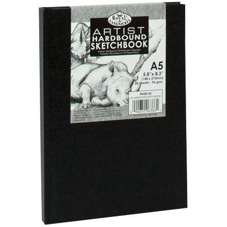 Royal & Langnickel Black Sketchbook – A5, 80 listova