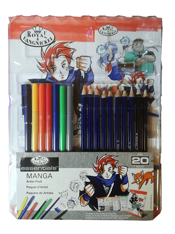 Blok za slikanje Manga + set olovaka i flomastera Royal Langnickel