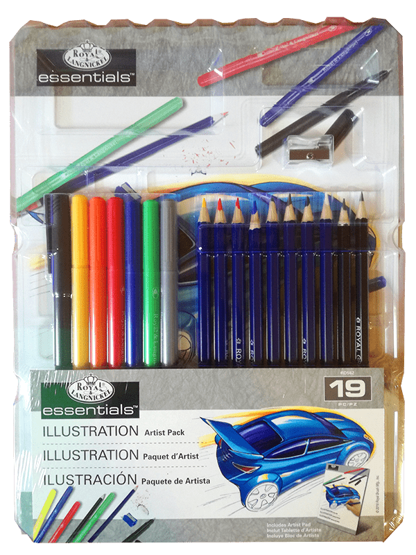 Blok za ilustriranje + set olovaka i flomastera Royal Langnickel