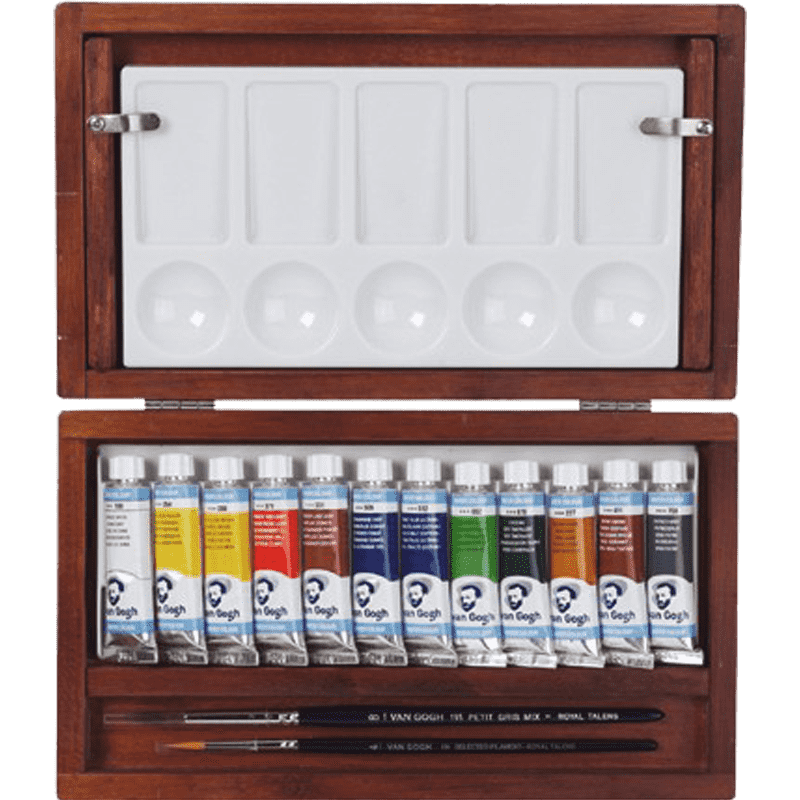 Akvarel boje Van Gogh - drvena kutija 12 x 10 ml tube