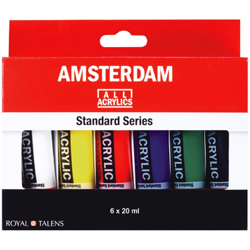 Akril boje Amsterdam - set 6 x 20ml
