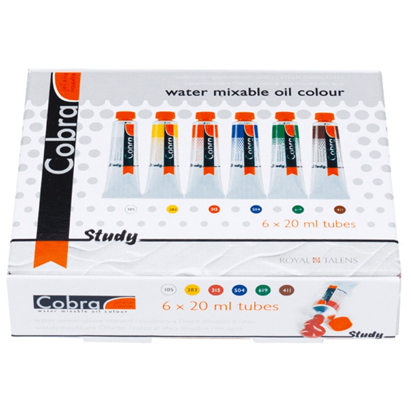 Uljane boje Cobra Study - temeljni set 6 x 20 ml