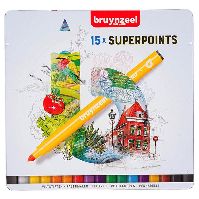 Markeri Bruynzeel Superpoints – set od 15 kom