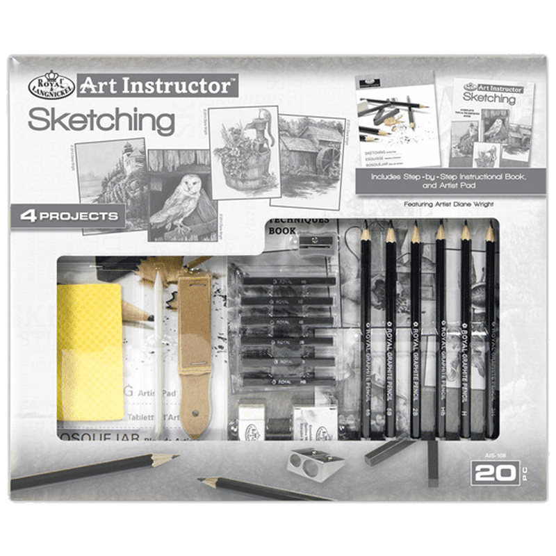 Set za skiciranje s instrukturom umjetnosti – set od 20 kom