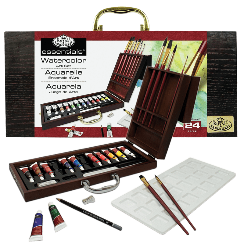 Akvarel slikarski set u drvenom koferčiću Royal & Langnickel – set od 24 kom