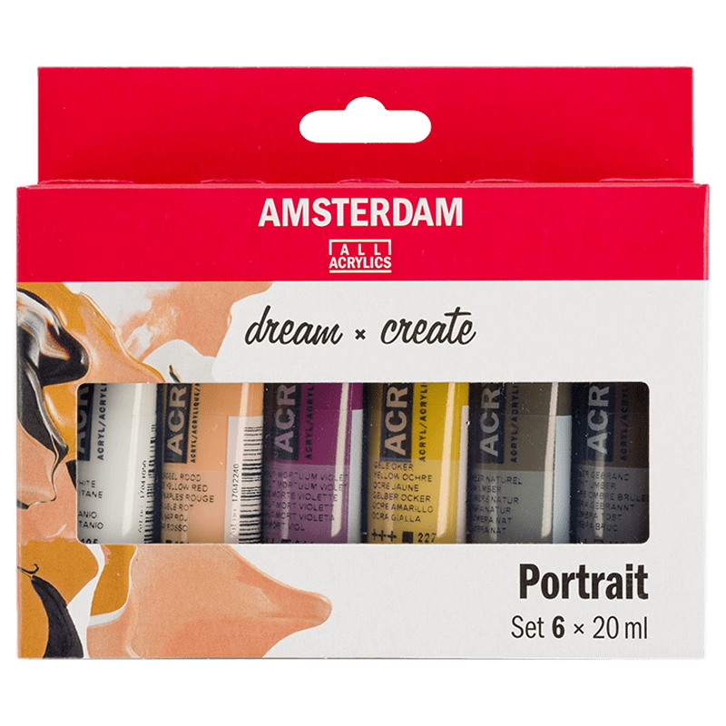 Akril boje Amsterdam - set 6 x 20ml - Portrait