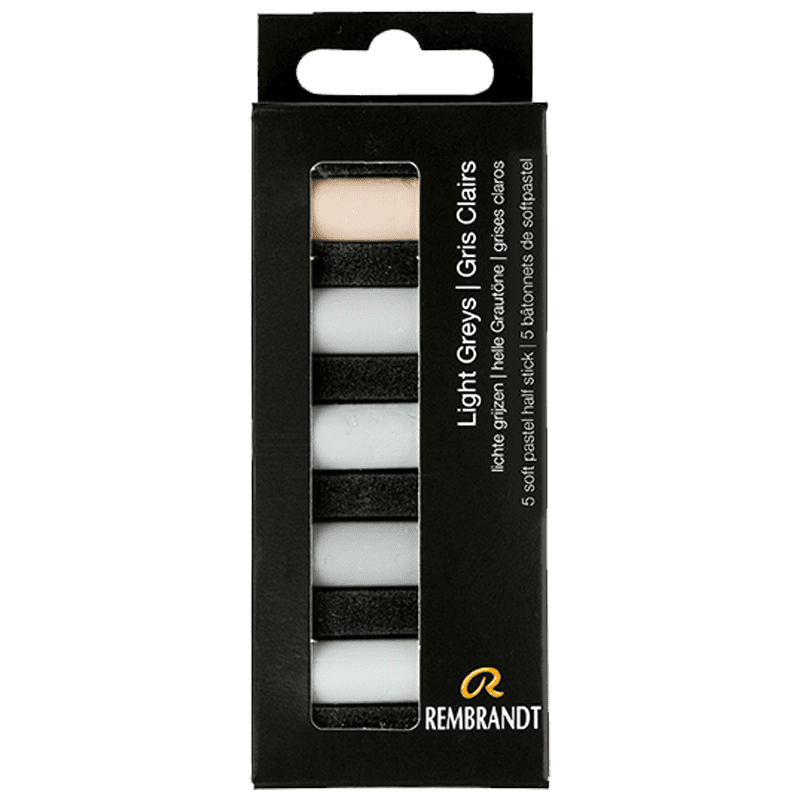 Suhe pastele REMBRANDT - Light Greys - set od 5 napola pastela