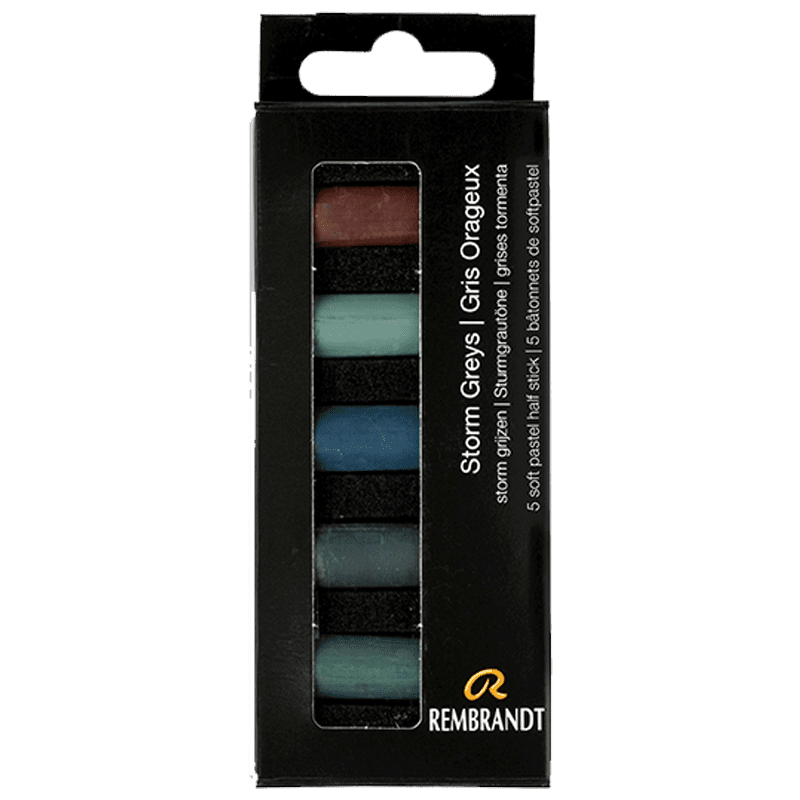 Suhe pastele REMBRANDT - Storm Greys - set od 5 napola pastela