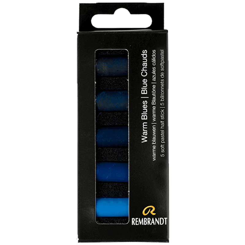 Suhe pastele REMBRANDT - Warm Blues - set od 5 napola pastela