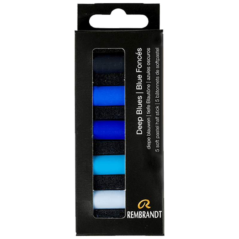 Suhe pastele REMBRANDT - Deep Blues - set od 5 napola pastela