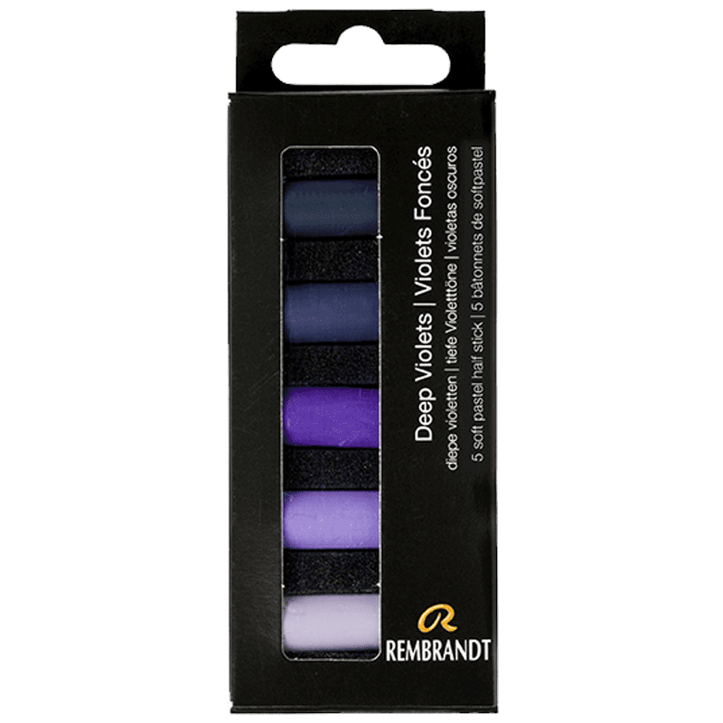 Suhe pastele REMBRANDT - Deep Violets - set od 5 napola pastela