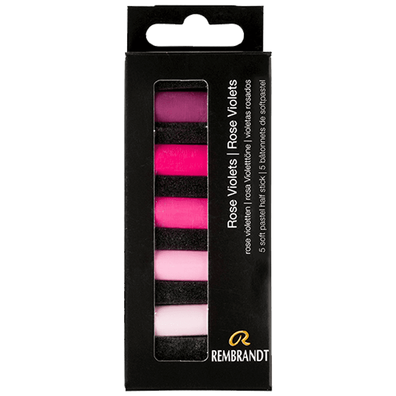 Suhe pastele REMBRANDT - Rose Violets - set od 5 napola pastela