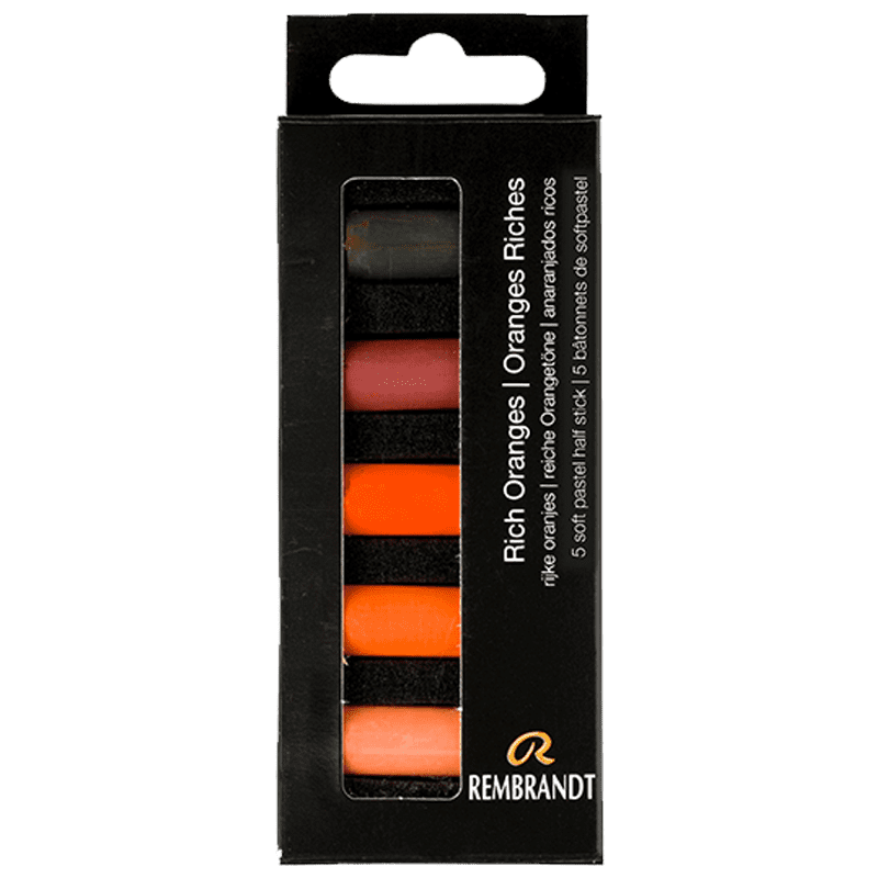 Suhe pastele REMBRANDT - Rich Oranges - set od 5 napola pastela