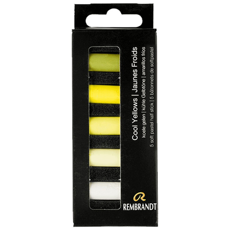 Suhe pastele REMBRANDT - Cool Yellows - set od 5 napola pastela