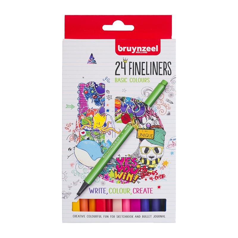 Bruynzeel Fineliners Basic set flomastera - 24 kom
