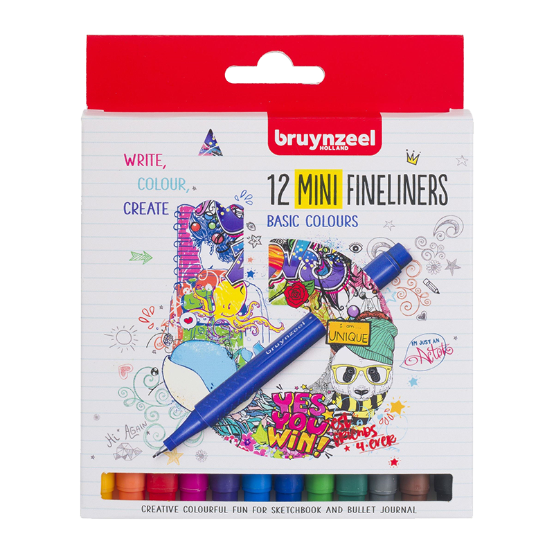 Bruynzeel Fineliners Basic Mini set flomastera - 12 kom