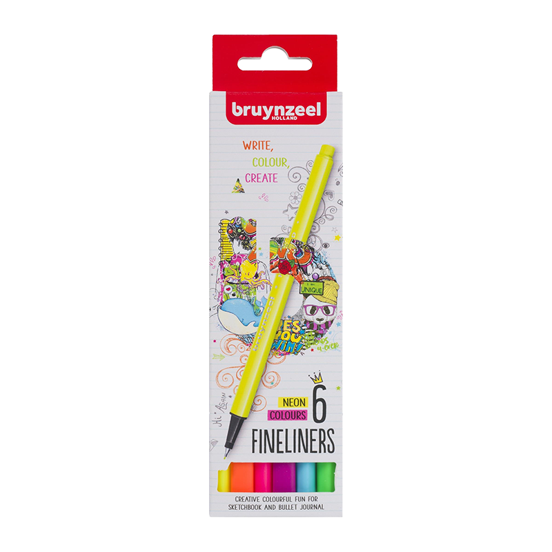 Bruynzeel Fineliners set flomastera 6kom - Neon