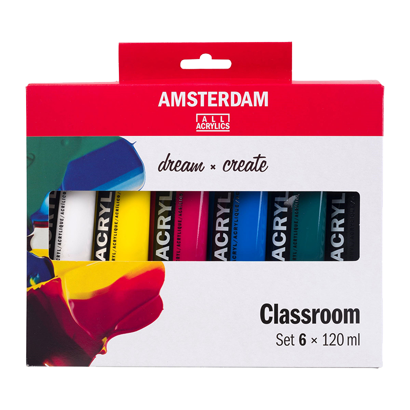 Akrilne boje AMSTERDAM Standard Series Classroom set - 6x120 ml