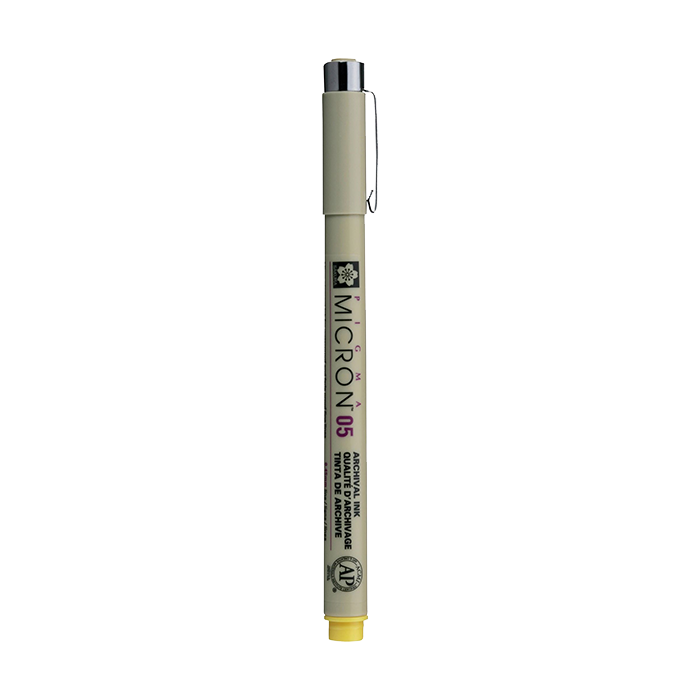 Tehnički flomaster SAKURA Pigma Micron® YELLOW - razne veličine