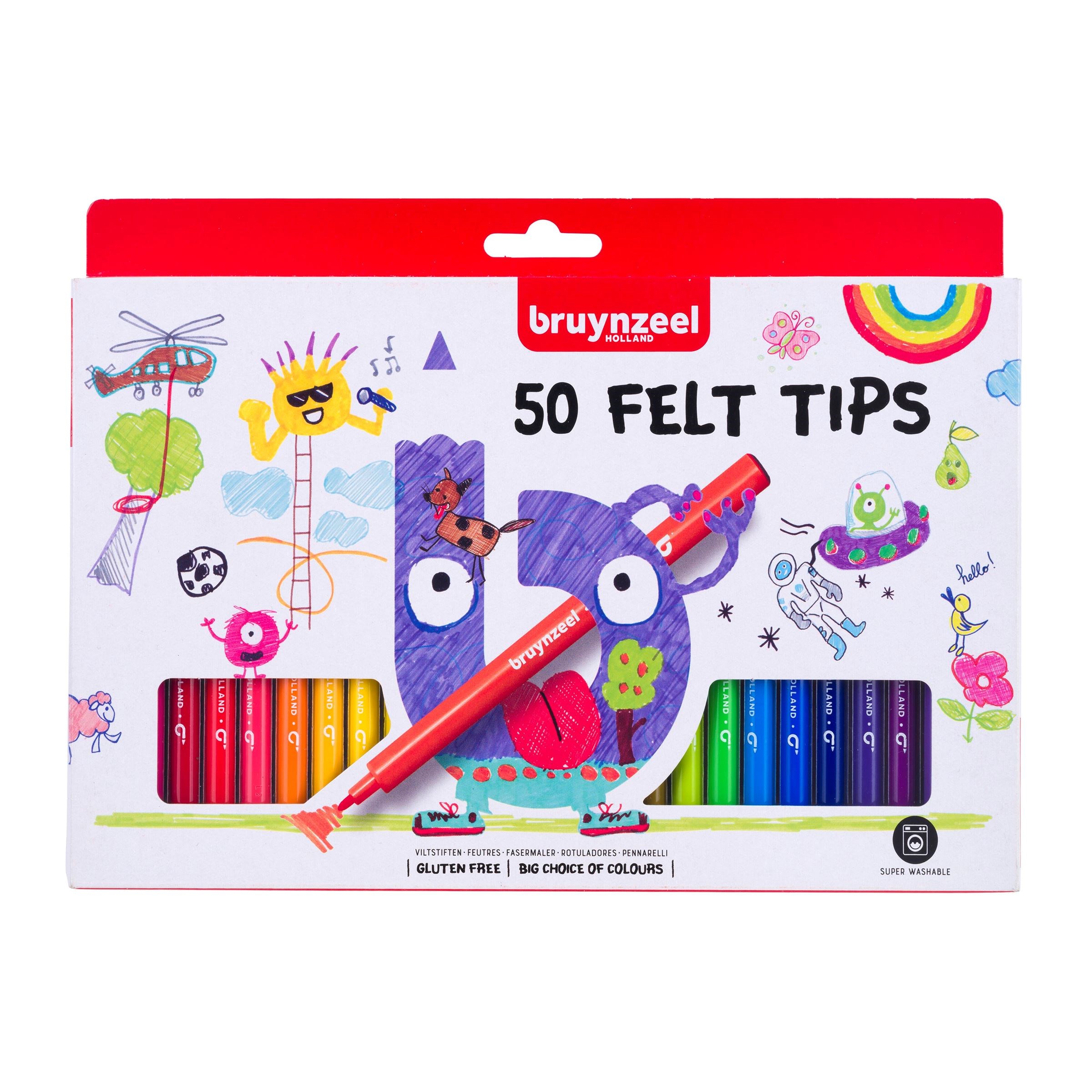Bruynzeel Felt tip Set flomastera - 50 boja
