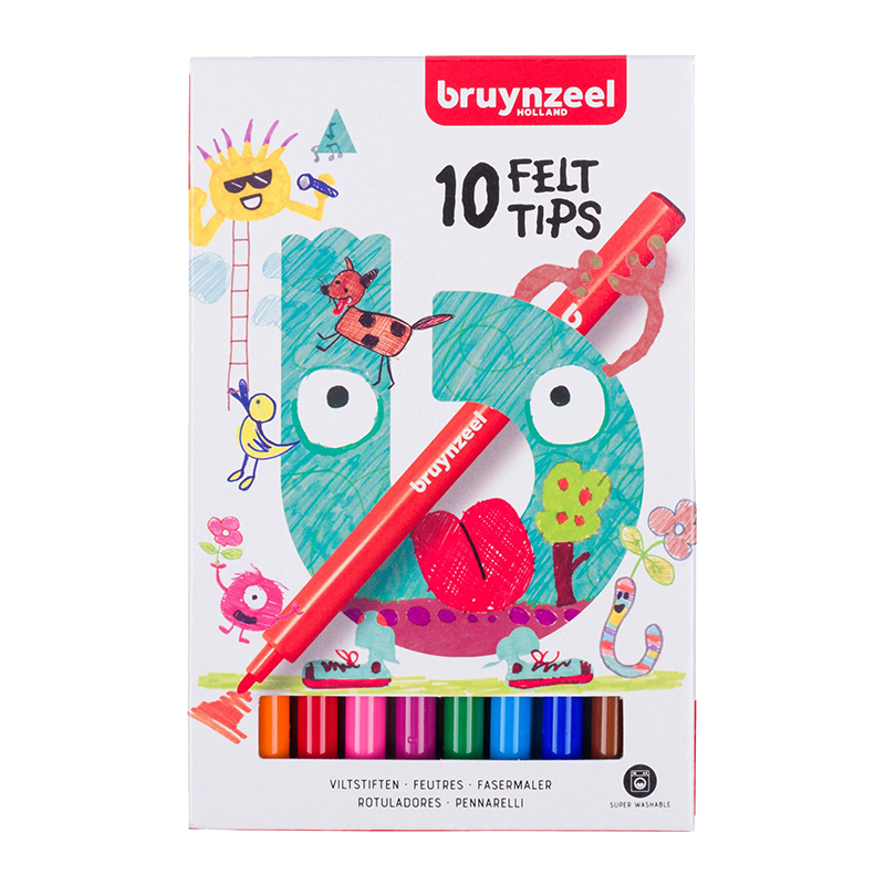 Bruynzeel Felt tip Set flomastera - 10 boja