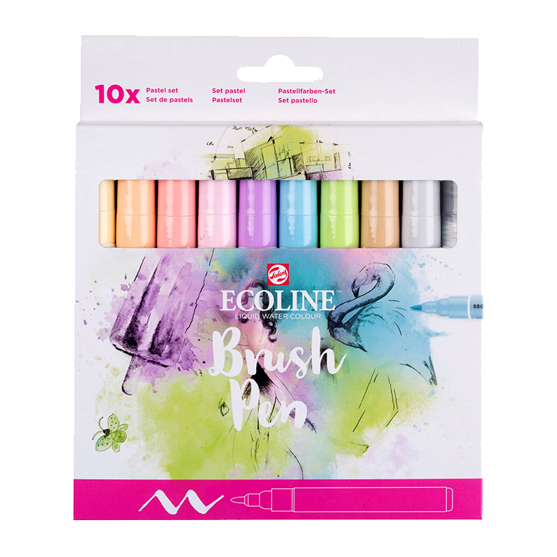 Ecoline akvarel olovke - set od 10 - Pastel