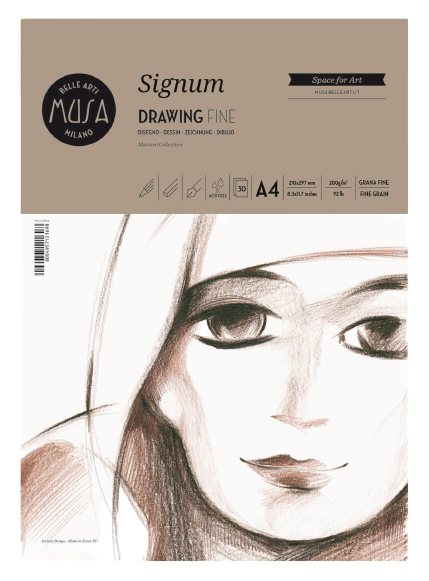 MUSA Signum profesionalni papir za crtanje 30 listova/200g - razne veličine