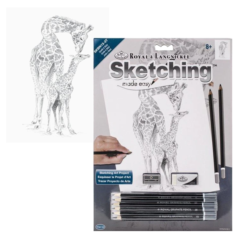 Royal & Langnickel set za skiciranje s motivom - Žirafa i mladunče