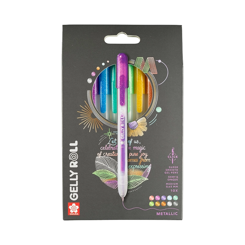 Sakura Gelly Roll – metalik gel olovke, set 10 kom