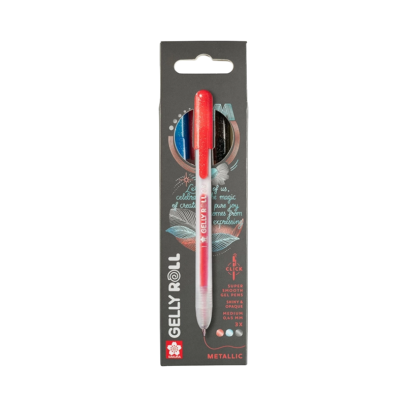 Sakura Gelly Roll metalik gel olovke, set 3 kom