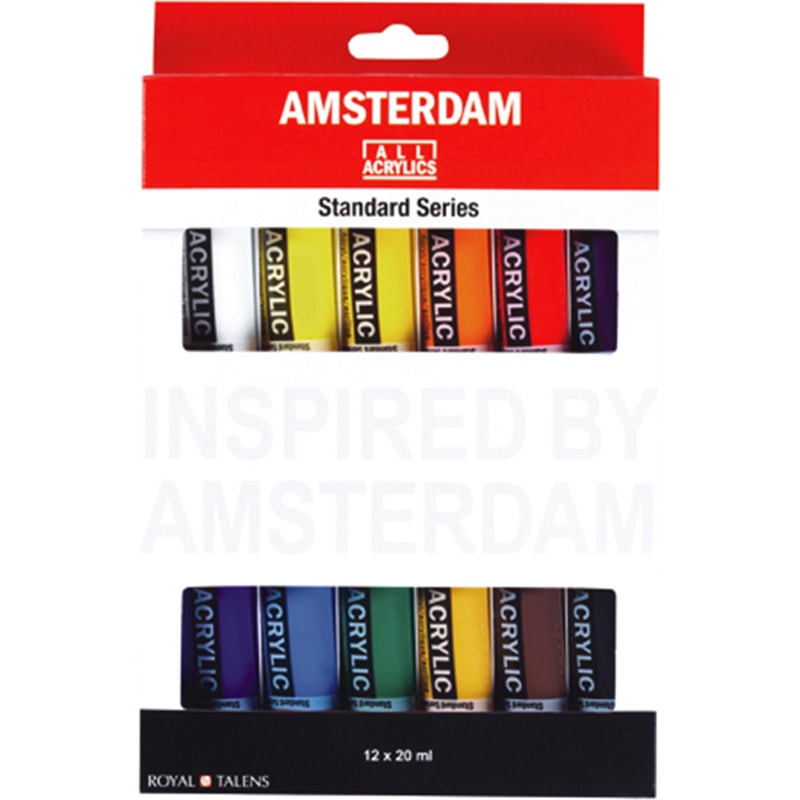 Akril boje Amsterdam - set 12 x 20ml